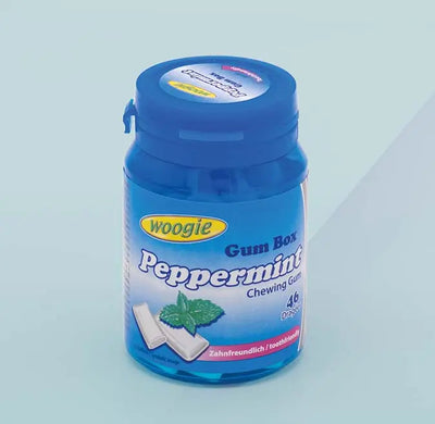 Woogie Kaugummi Peppermint zuckerfrei - Vorteilsdose - 64,4g