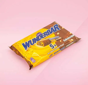 Cadbury Wunderbar Kakao-Karamell-Riegel - Vorteilspack - 5 x 37g
