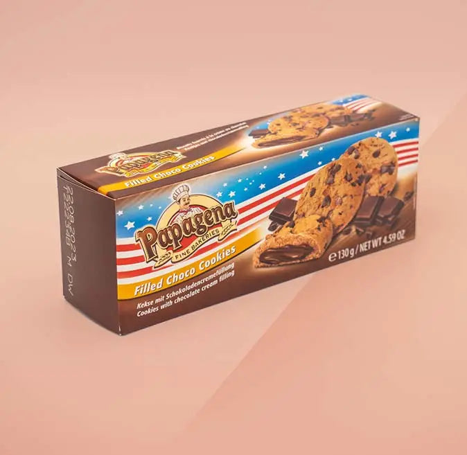 Papagea Choco Chip Cookies mit Schokoladencremefüllung - 130g