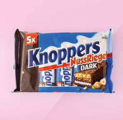 Knoppers notenreep donker - voordeelverpakking - 5 x 40g