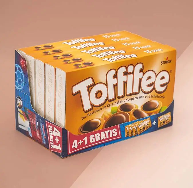 Toffifee Karamellbonbon - Großpackung - 4 x 125g + 125g Gratis