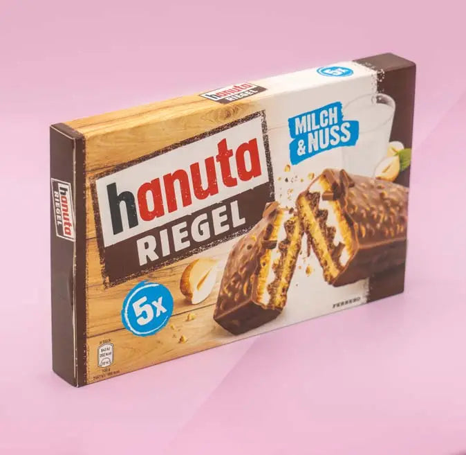 Hanuta Riegel mit Milch und Nuss im Kombi-Spar-Paket - 5 x 34,5g